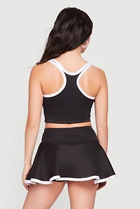 Scoop Neck Cropped Racerback Tank Top