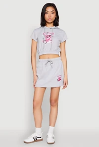Womens Attitude Be Yourself Mini Skirt, Grey, Size M