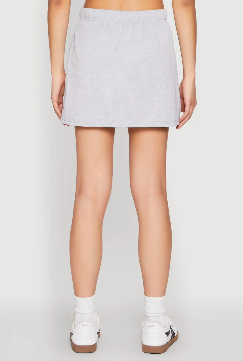 Womens Attitude Be Yourself Mini Skirt, Grey, Size M
