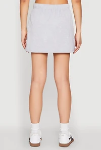 Womens Attitude Be Yourself Mini Skirt, Grey, Size M