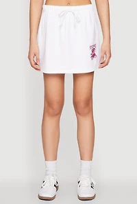 Womens Attitude Be Yourself Mini Skirt, White, Size L