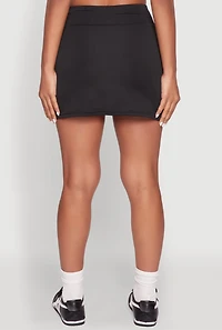 Womens Contrast Trim Side Slit Skort,