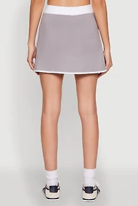 Womens Contrast Trim Skort, Grey, Size XL