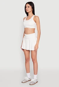 Womens Racerback Sports Bra, White, Size M