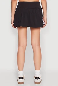 Womens Varsity Striped Drop Waist Skort, Black, Size L