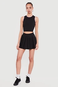 High Waisted Mini Pleated Tennis Skirt