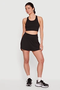 Contrast Trim Detail Racerback Sports Bra