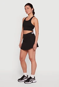 Contrast Trim Detail Racerback Sports Bra