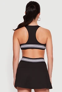 Contrast Trim Detail Racerback Sports Bra