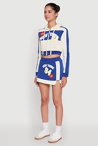 Womens Trendy New York Graphic Cropped Hooded Sweatshirt, Multi,