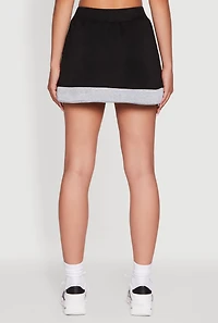 Womens New York 94 Graphic High Waisted Skort, Black, Size L