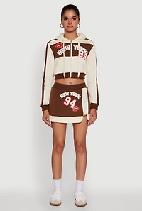 New York 94 Graphic High Waisted Skort