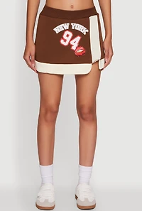 New York 94 Graphic High Waisted Skort