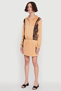 Color Block Quarter Zip Hoodie