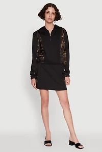 Trendy Drawstring Waist Cargo Skirt