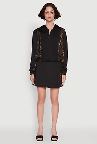 Trendy Drawstring Waist Cargo Skirt