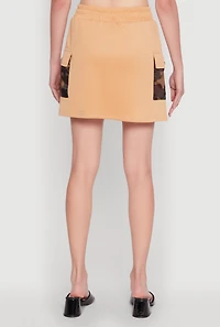 Womens Trendy Drawstring Waist Cargo Skirt, Multi, Size S