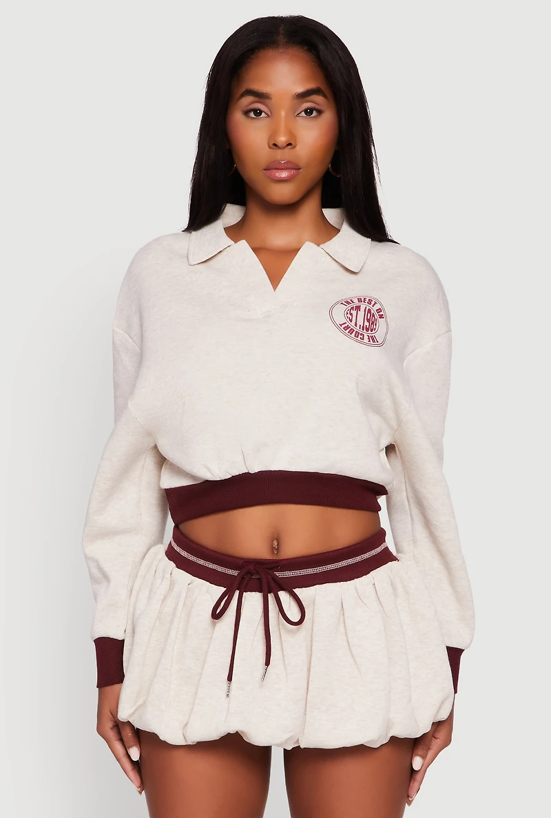 Best On The Court Graphic Cropped Sweatshirt
