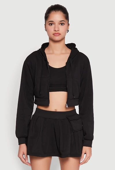 Womens Long Sleeve Hooded Sweatshirt and Tank Top, M