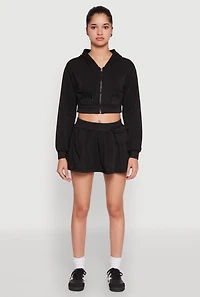 Womens Long Sleeve Hooded Sweatshirt and Tank Top,