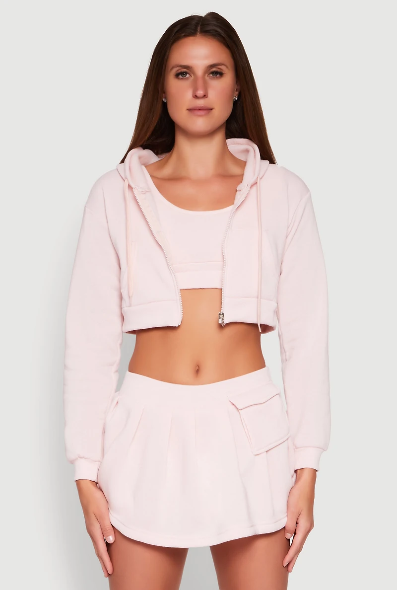 Long Sleeve Hooded Sweatshirt and Tank Top