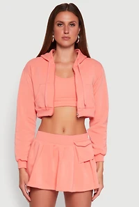 Long Sleeve Hooded Sweatshirt and Tank Top