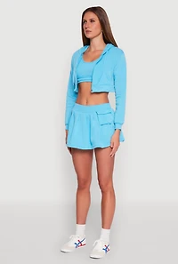 Long Sleeve Hooded Sweatshirt and Tank Top