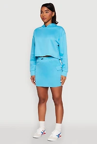Womens Long Sleeve Hooded Sweatshirt, L