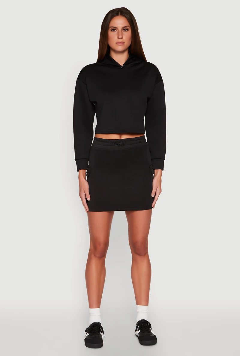 Womens Toggle Drawstring Cargo Skort,