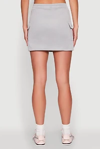 Womens Toggle Drawstring Cargo Skort,
