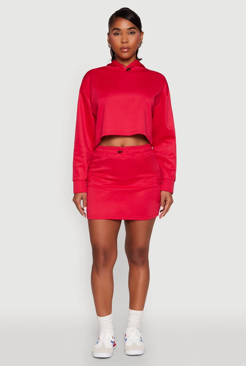 Toggle Drawstring Cargo Skort