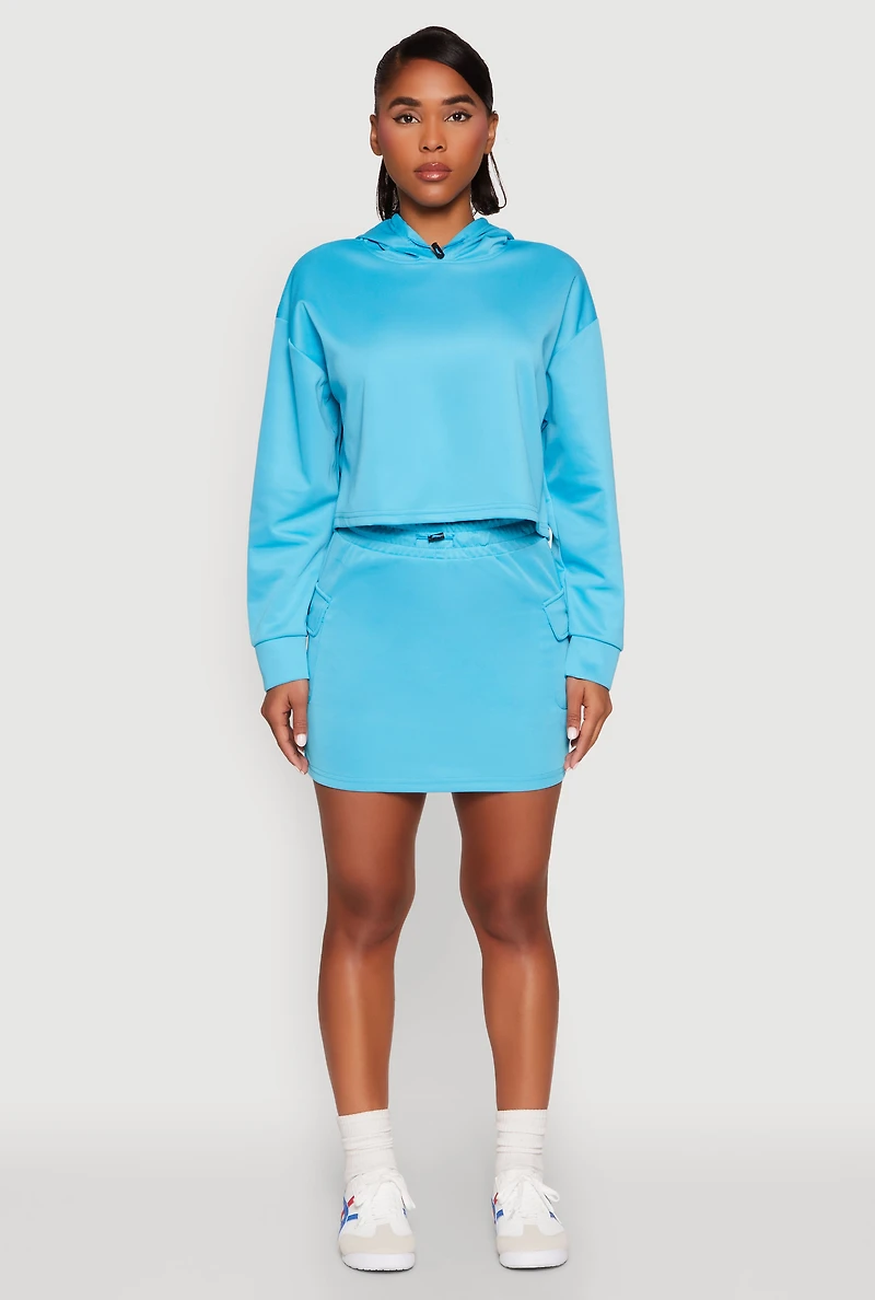 Toggle Drawstring Cargo Skort