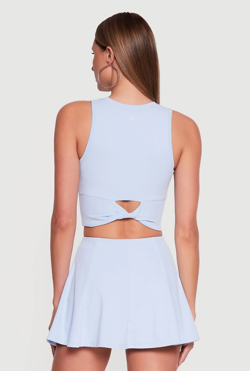 Twist Back Keyhole Crop Top