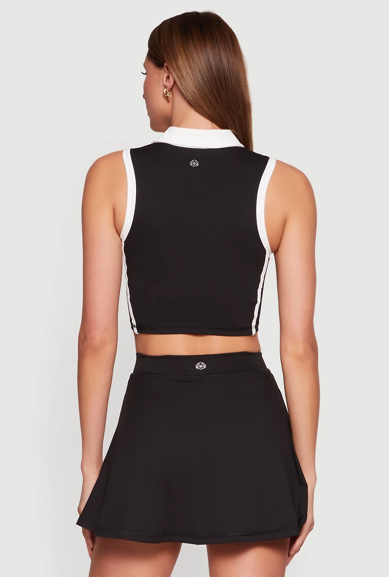Active Queen Graphic Polo Crop Top