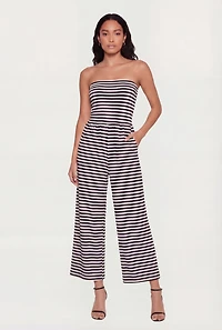 Striped Tube Jumpsuit