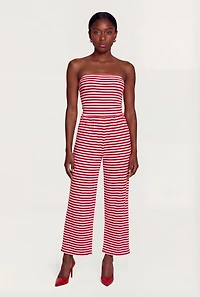 Striped Tube Jumpsuit