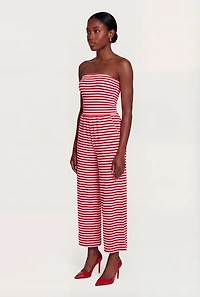 Striped Tube Jumpsuit