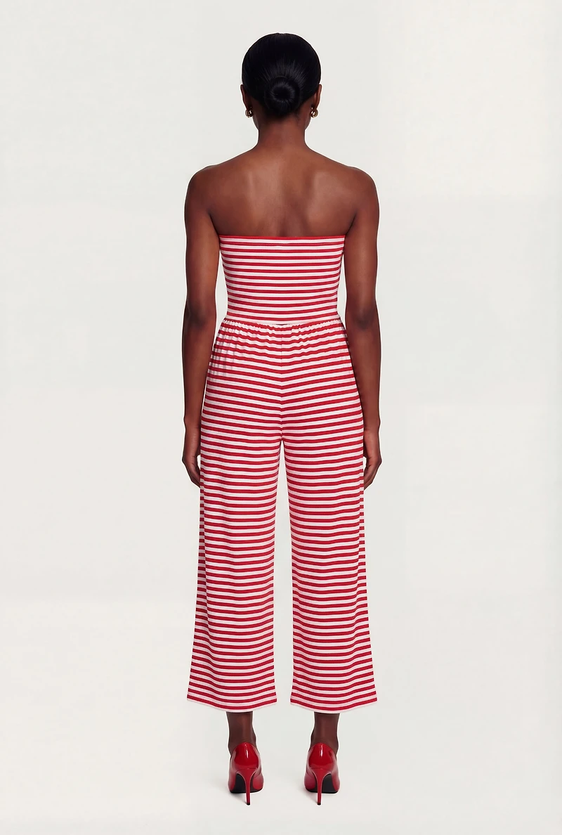 Striped Tube Jumpsuit