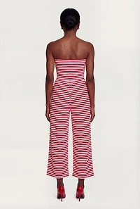 Striped Tube Jumpsuit
