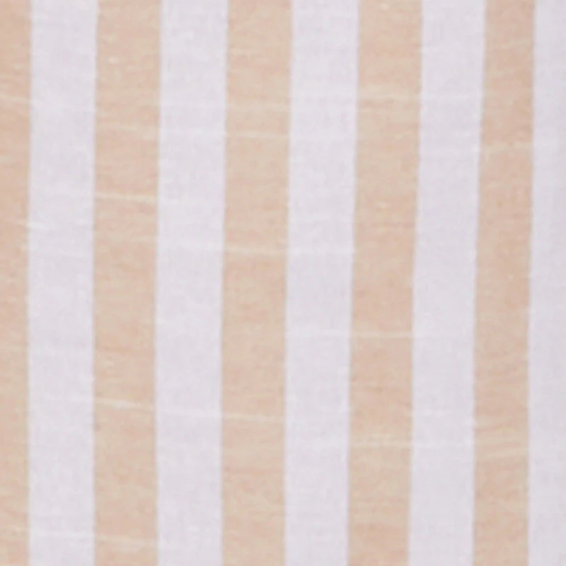 Wooden Beaded Detail Striped Jumpsuit