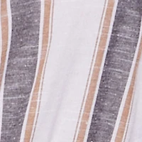 Striped Tie Waist Belted Cargo Pocket Romper