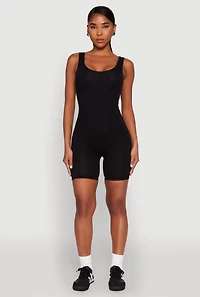 Scoop Neck Tank Biker Romper