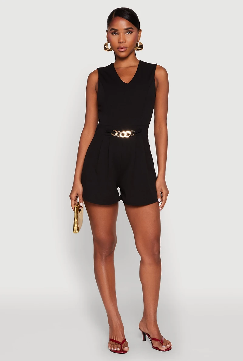 Chain Link Detail Romper