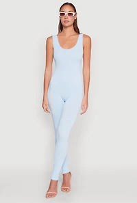 Womens Ribbed Knit Catsuit, L