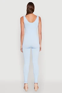 Womens Ribbed Knit Catsuit, L