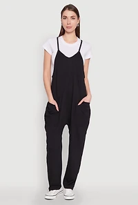 Cargo Pocket V Neck Jumpsuit