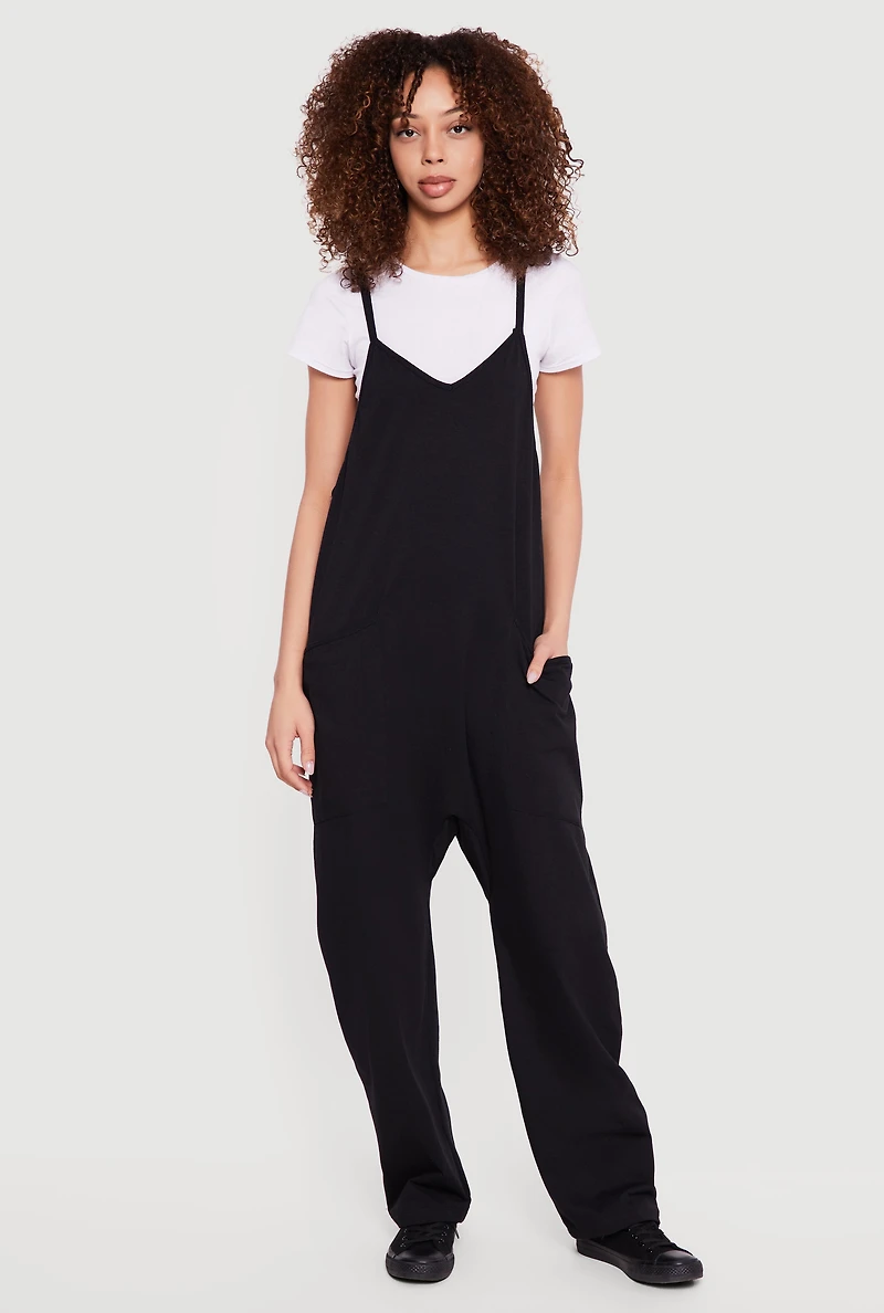 Oversized Cami Jumpsuit with Pockets
