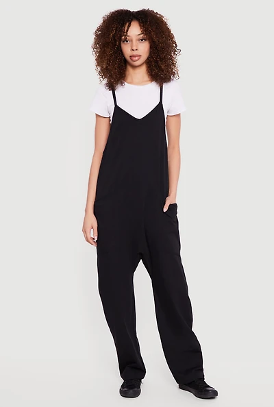 Oversized Cami Jumpsuit with Pockets