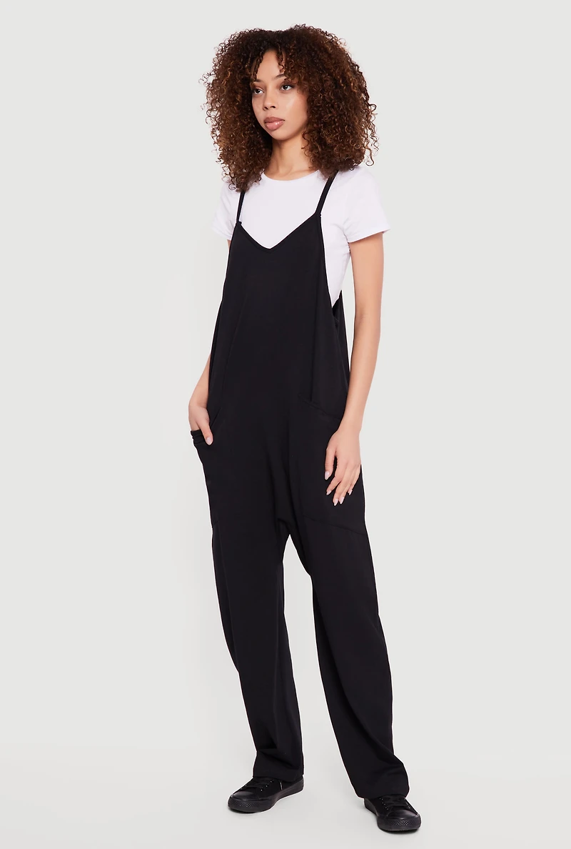 Oversized Cami Jumpsuit with Pockets