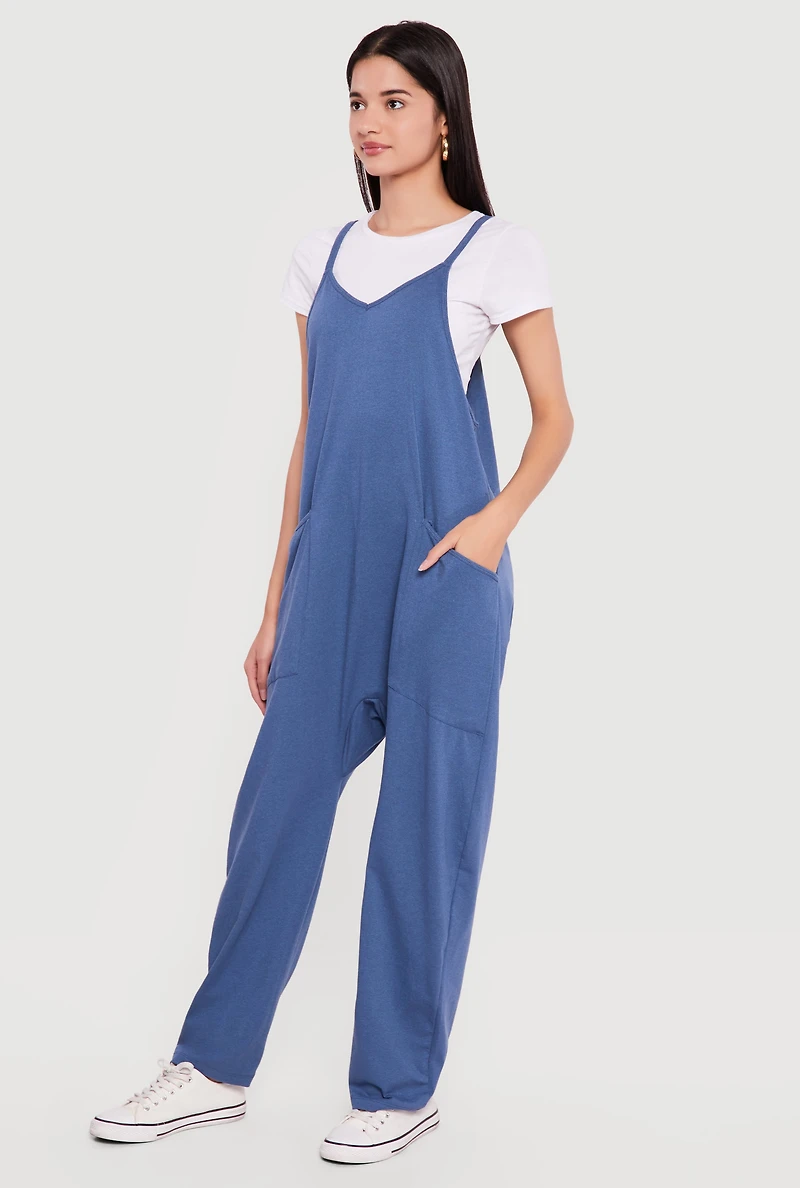 Oversized Cami Jumpsuit with Pockets
